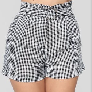 Fashion nova gingham shorts!